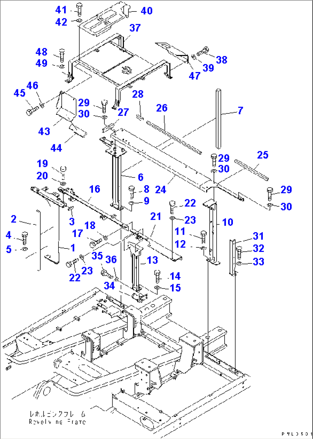 FRAME (MACHINE CAB) (EU SPEC.)(#10061-10999)