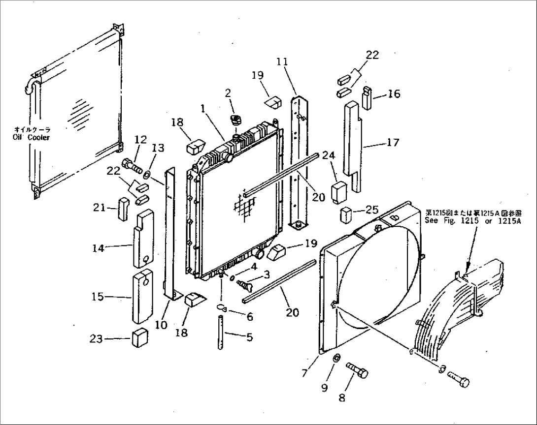 RADIATOR (WITH FAN GUARD) (EXCEPT JAPAN)(#21401-)