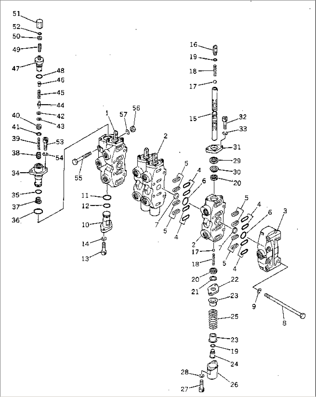 4-SPOOL CONTROL VALVE (FOR ANGLING PLOW)