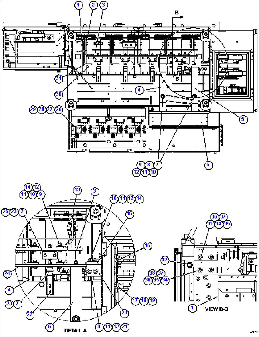 CONTROL CABINET - TOP VIEW PC3166
