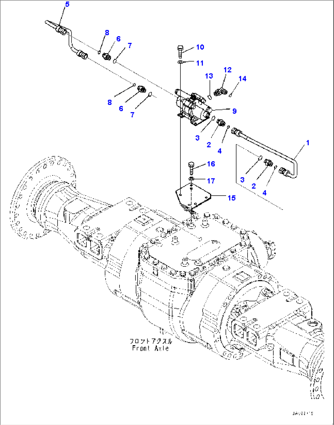 Brake Piping, Front Axle Piping (#91411-)