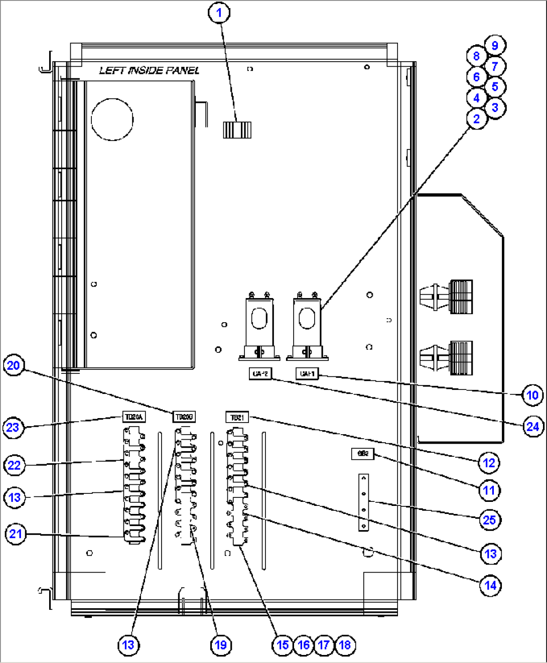 CONTROL CABINET ASSM - R.H. SIDE - 1