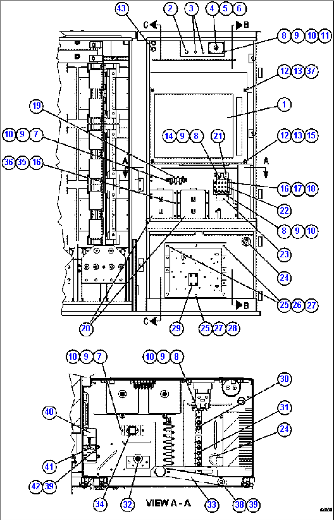 CONTROL CABINET - LEFT COMPARTMENT 1/2 PC3476