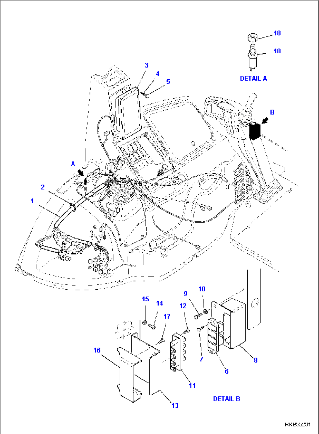 ELECTRICAL SYSTEM (WITH BACKHOE SERVOCONTROL) (3/5)