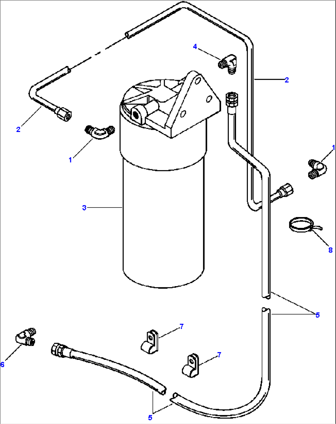 ENGINE OIL BY-PASS FILTER AND PIPING