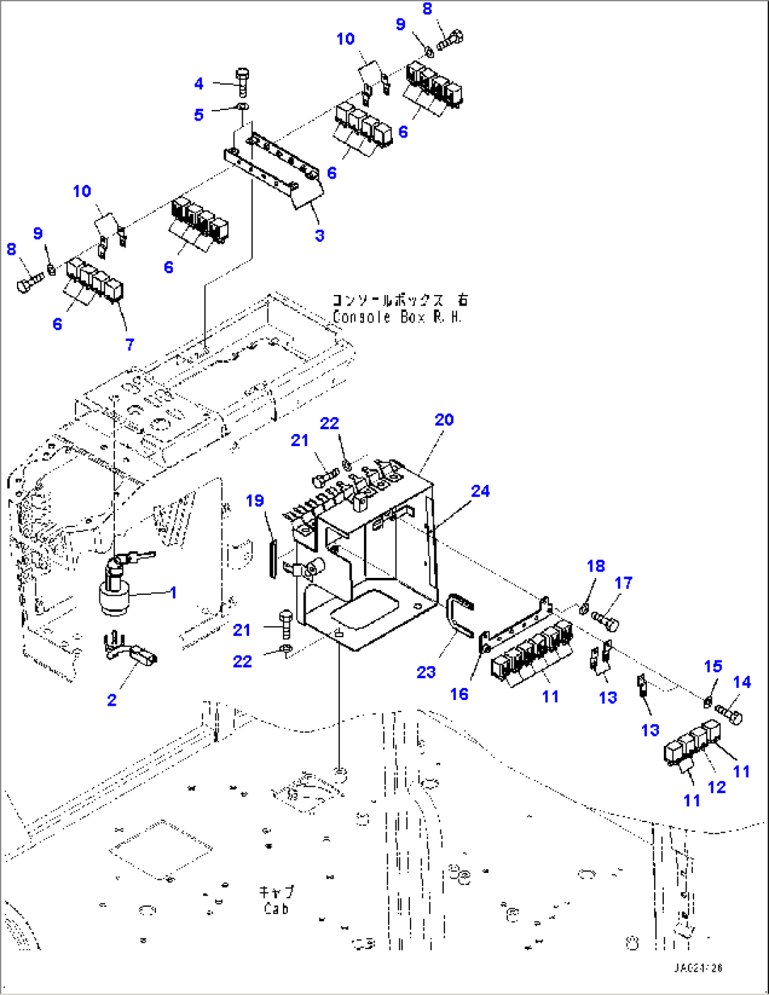 Loader Control Unit, Starting Switch and Relay (#75103-)