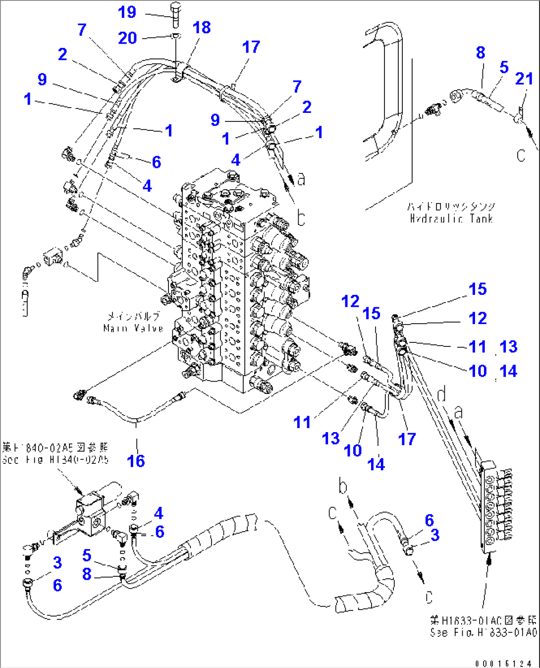 PPC MAIN LINE (HOSE) (2 ACTUATOR) (DEMOLITION SPEC.) (FOR ARM CRANE)(#40384-)
