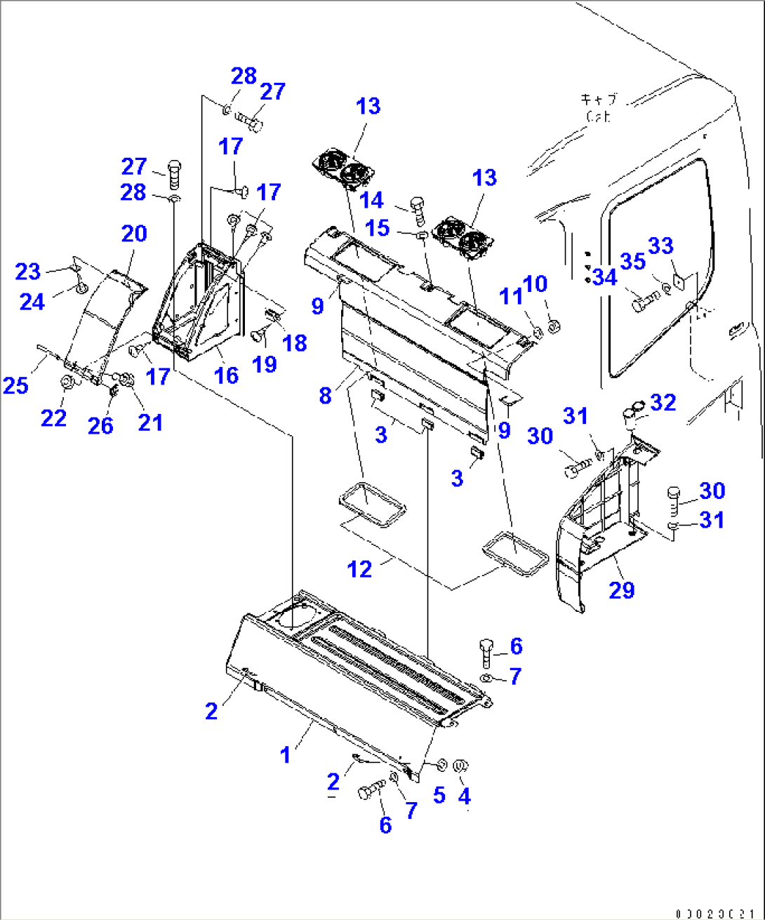 SEAT REAR COVER AND RADIO(#K40652-)