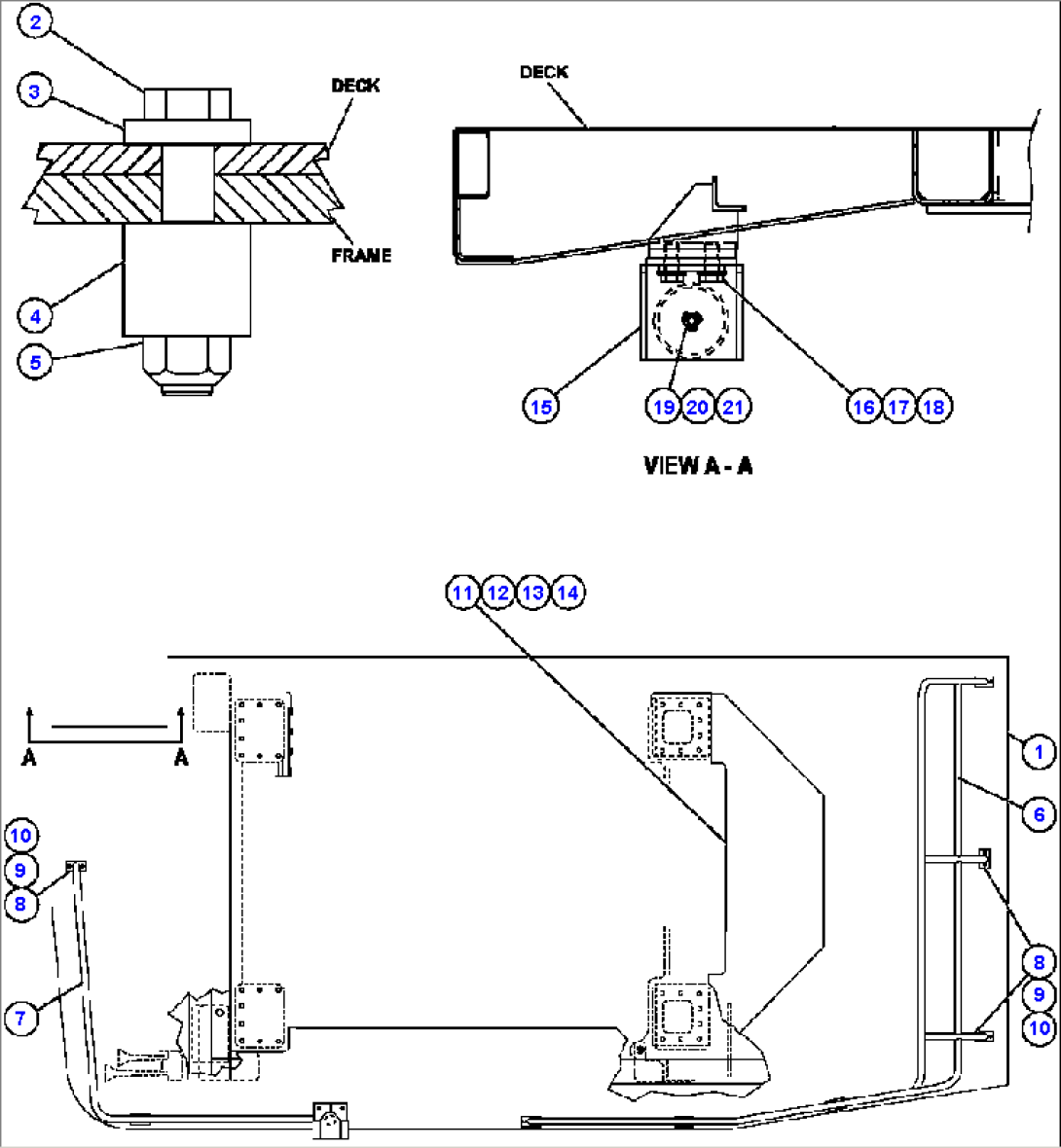 L.H. DECK MOUNTING & MISCELLANEOUS