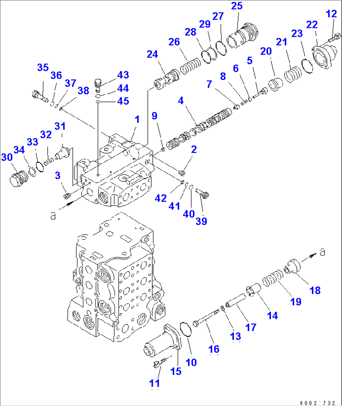 CONTROL VALVE (4-SPOOL) (6/7) (FOR FARM)(#60884-65000)