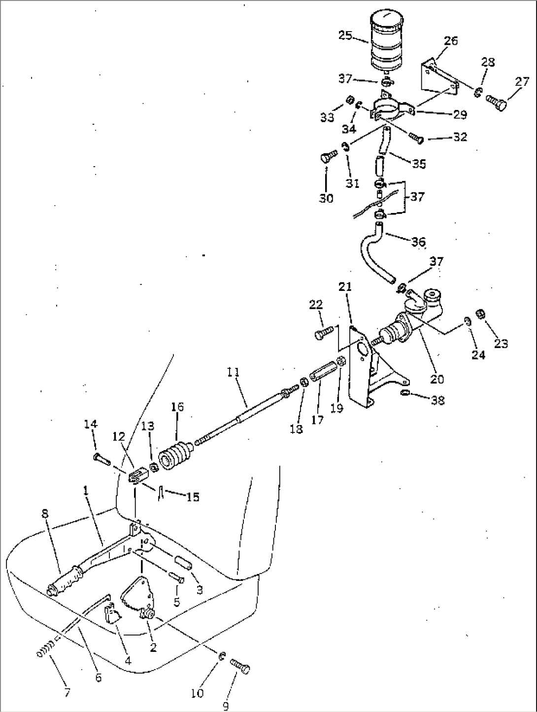 SWING BRAKE LEVER AND PIPING (1/2)