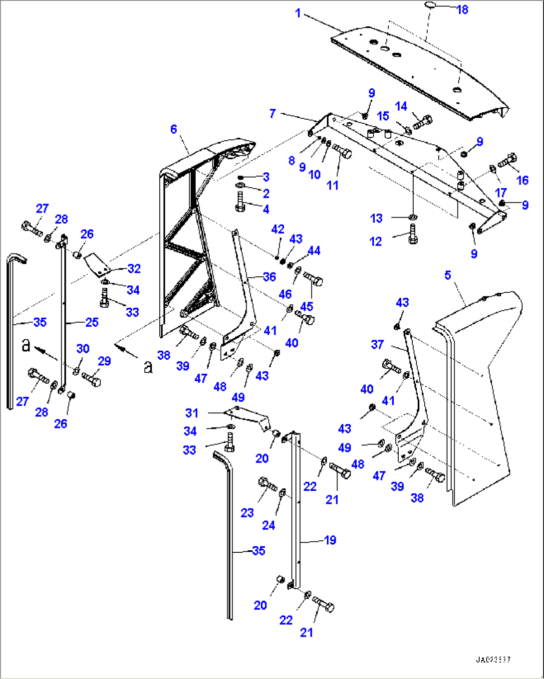 Hood, Rear Grille (#90216-)