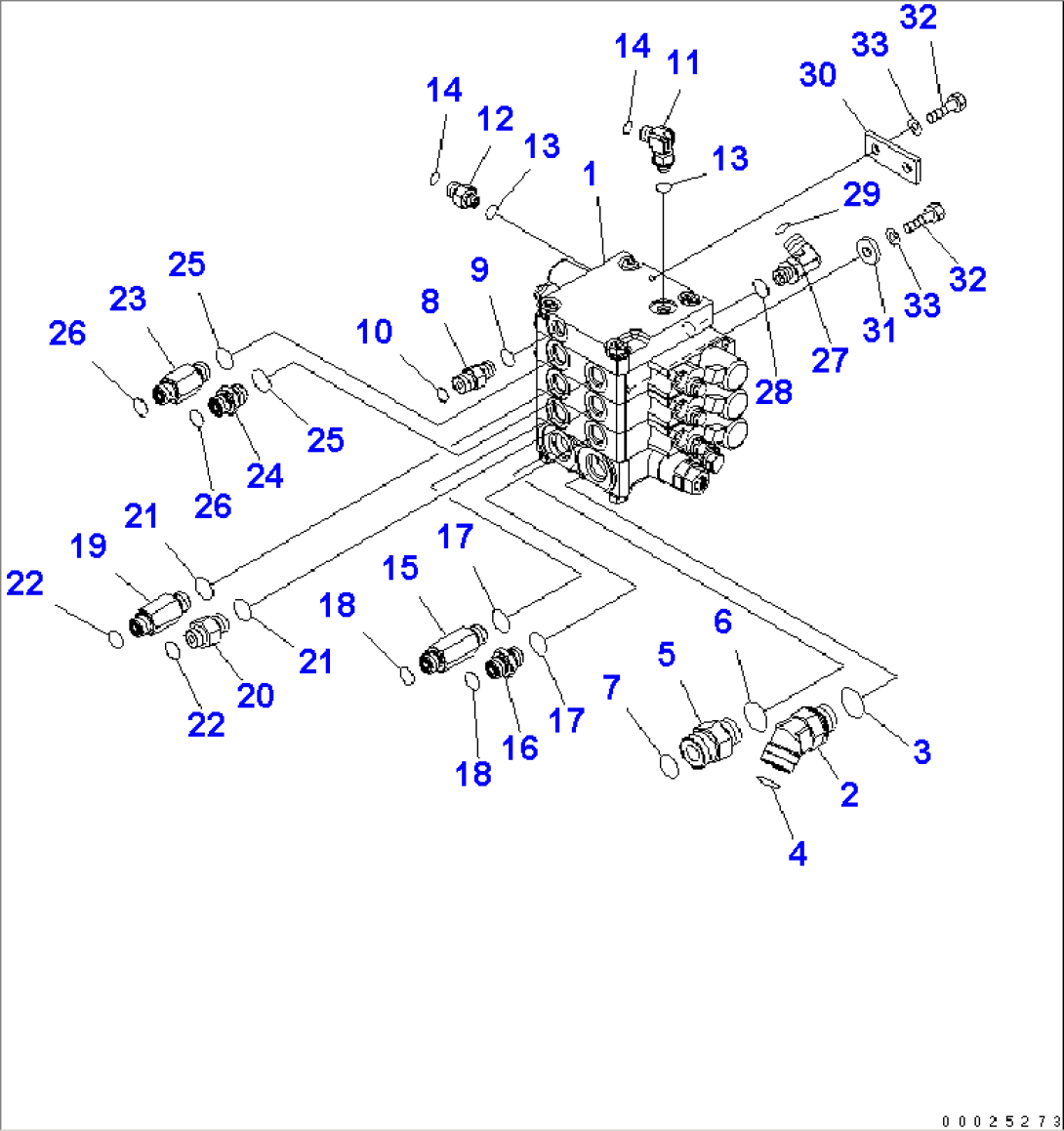 MAIN CONTROL VALVE (AUTO BLADE CONTROL VALVE AND CONECTING PARTS)