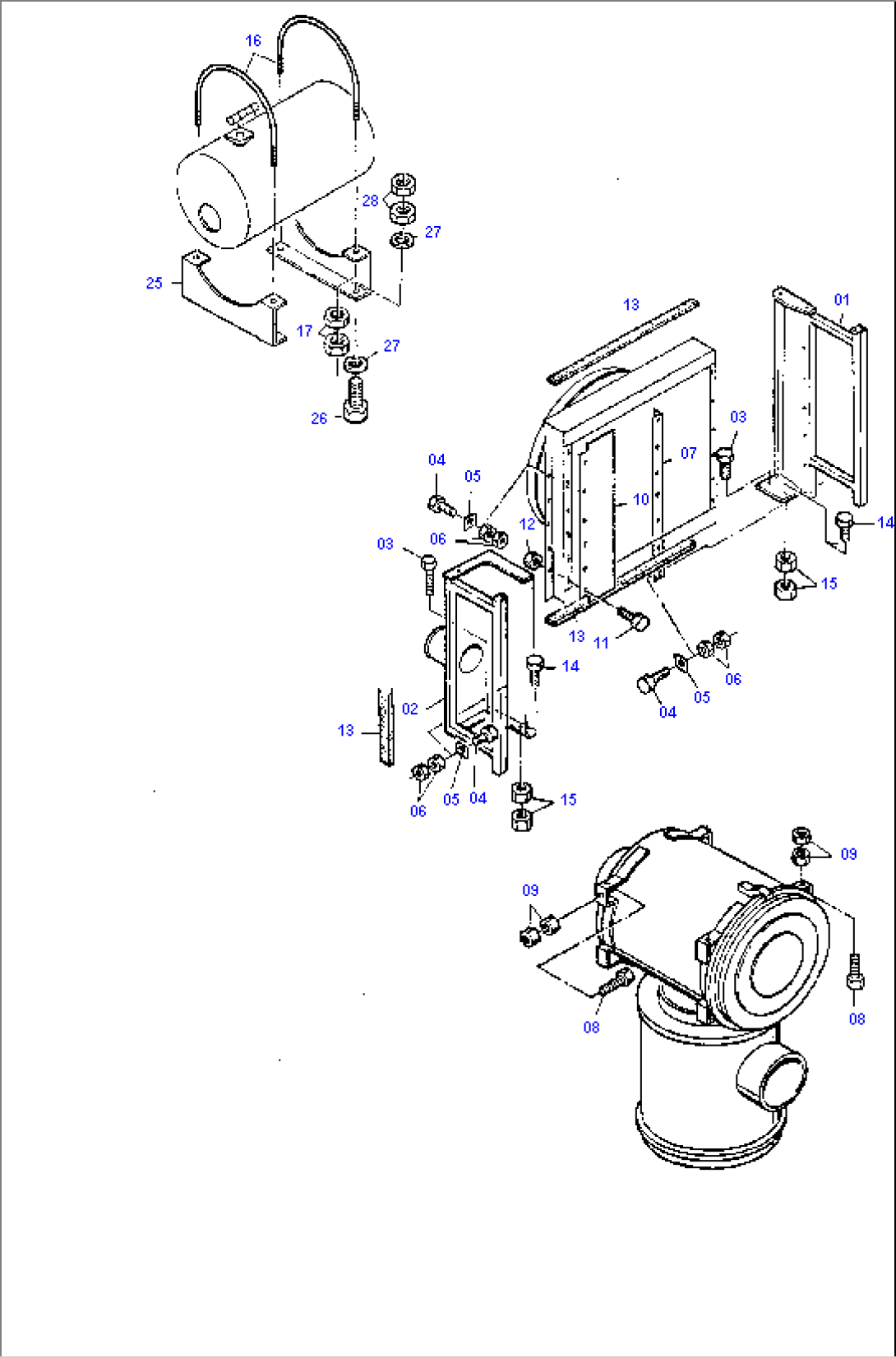 Air Filter and Combined Cooler Arr.