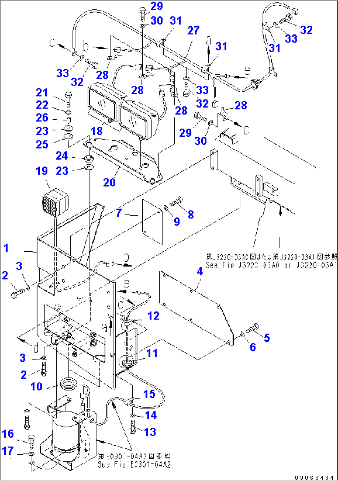 FRONT LAMP (R.H.) (WITH BEACON LAMP)(#3001-)