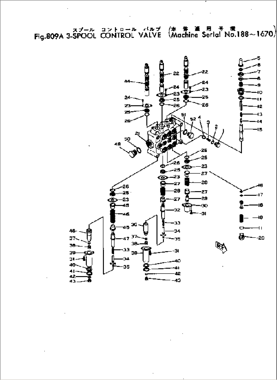 3-SPOOL CONTROL VALVE(#188-1670)