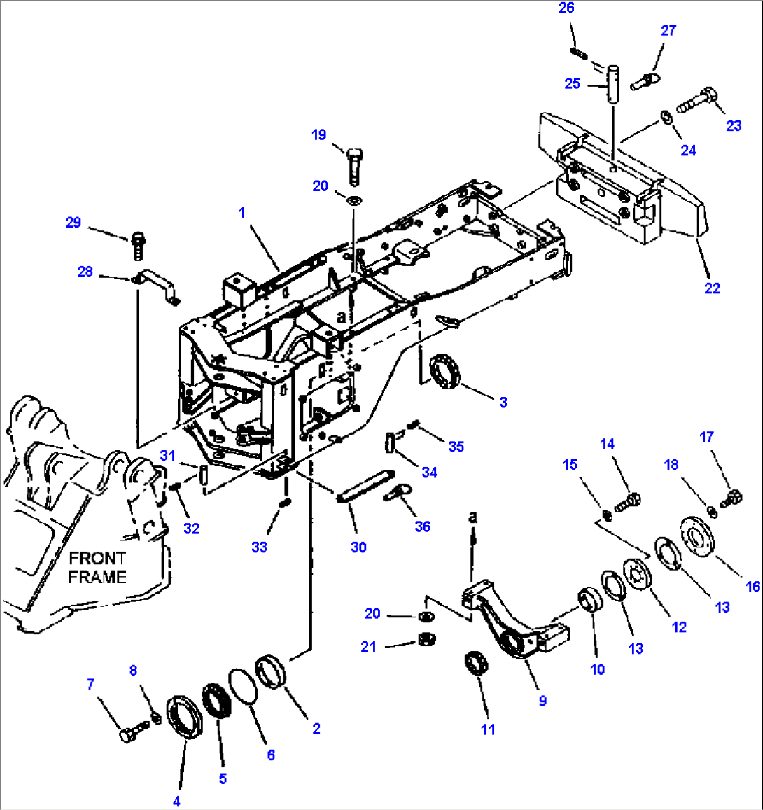 FIG NO. 5011 REAR FRAME AND COUNTERWEIGHT