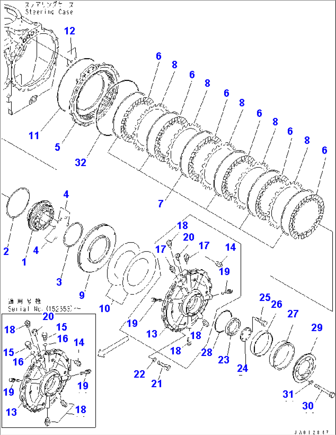 CLUTCH AND BRAKE (2/2) (COLD WEATHER (B) SPEC.)(#65275-66624)