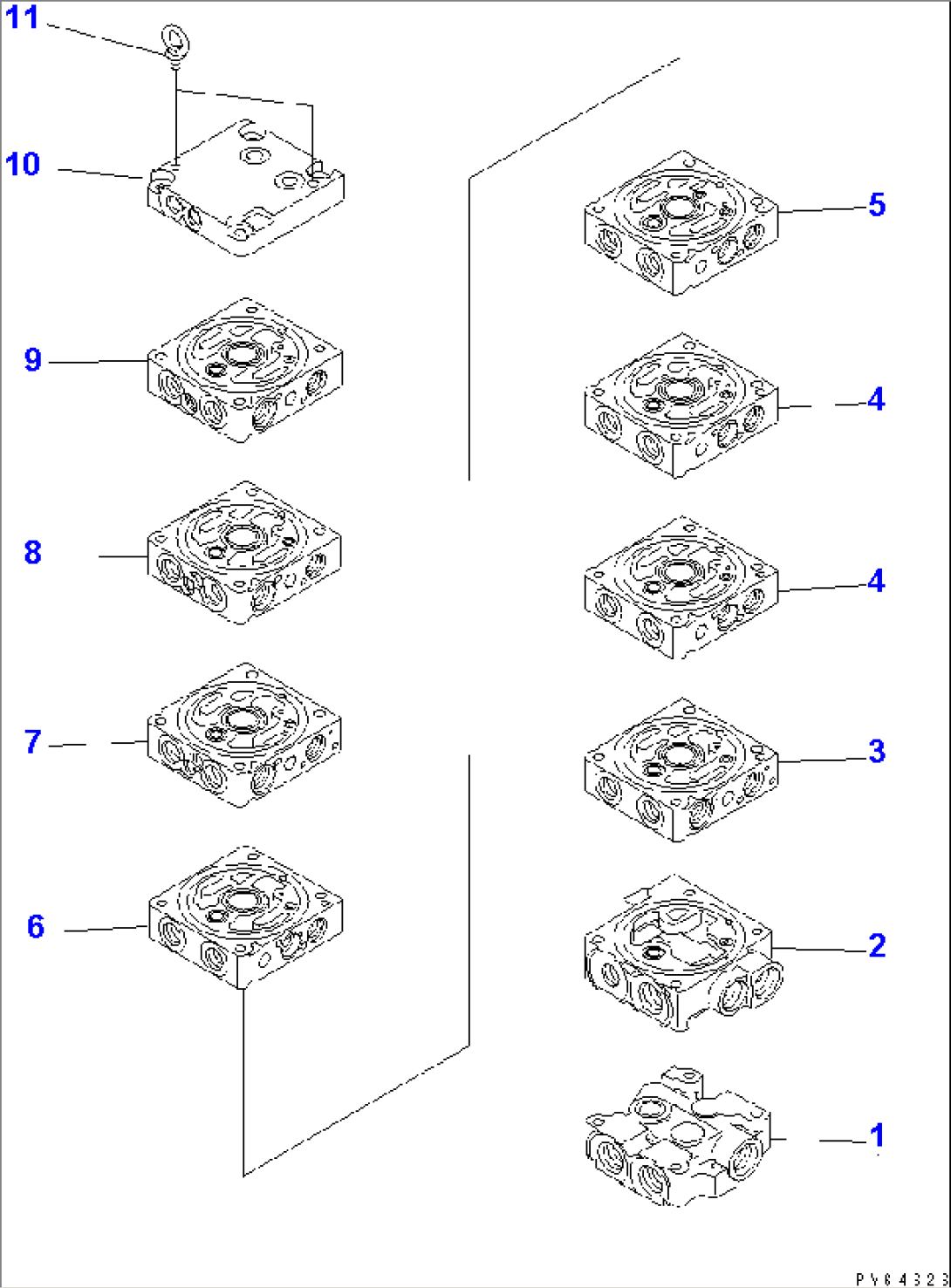 MAIN VALVE (8-VALVE) (1/10)(#10001-11327)