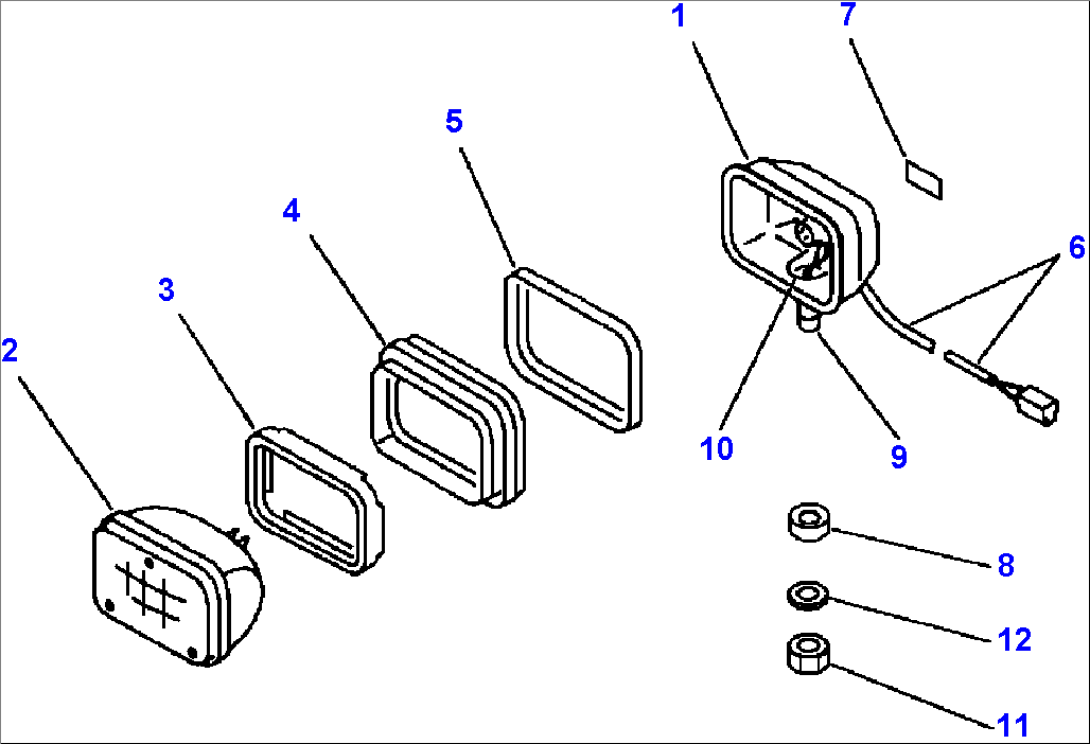 CAB MOUNTED WORK LAMP ASSEMBLY