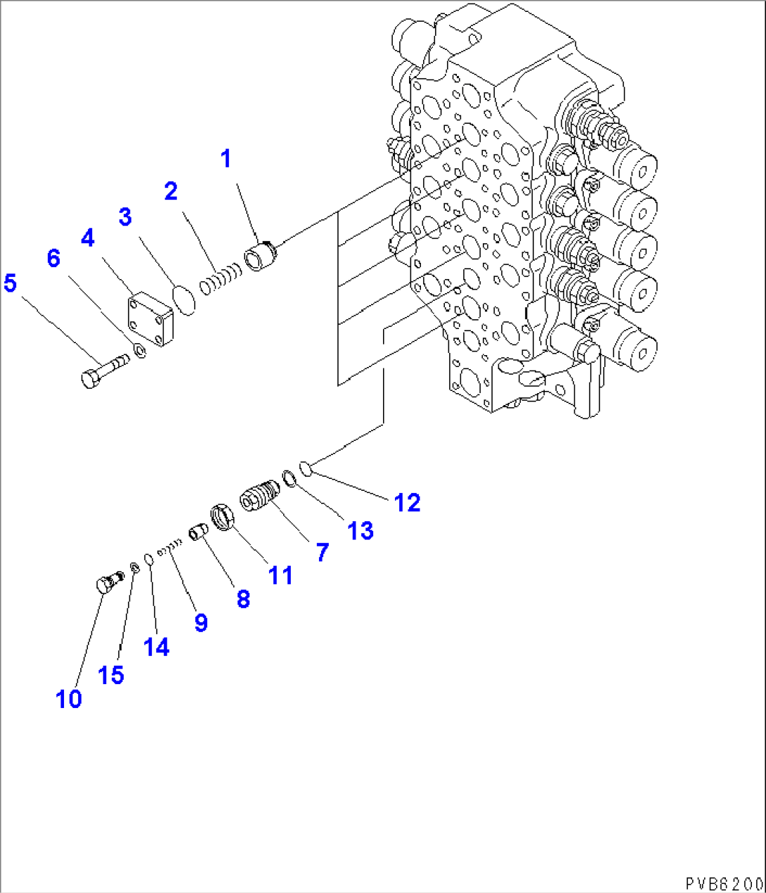 MAIN VALVE (2/5) (5-SPOOL) (NO.1)