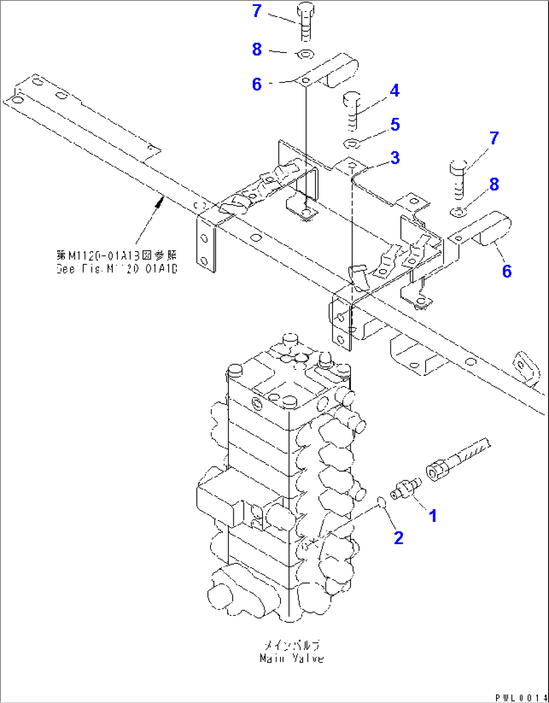 VALVE PIPING (DRAIN¤ PILOT BRACKET AND PILOT CLAMP)(#57000-64839)