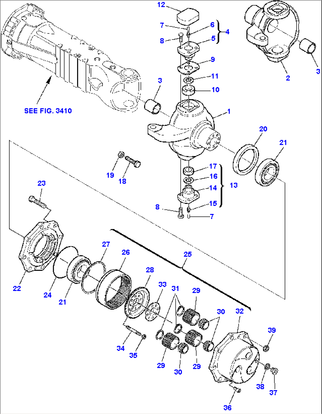 FRONT AXLE (4/6) (4WS)
