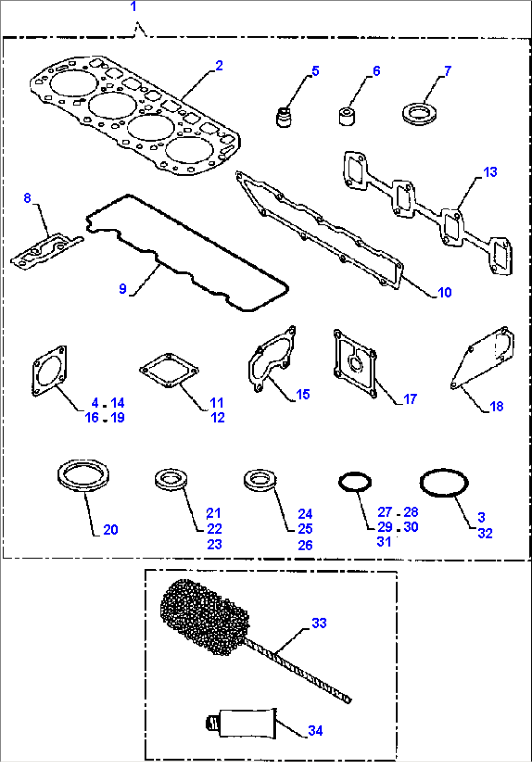 FIG. A0996-03A0 GASKET SET