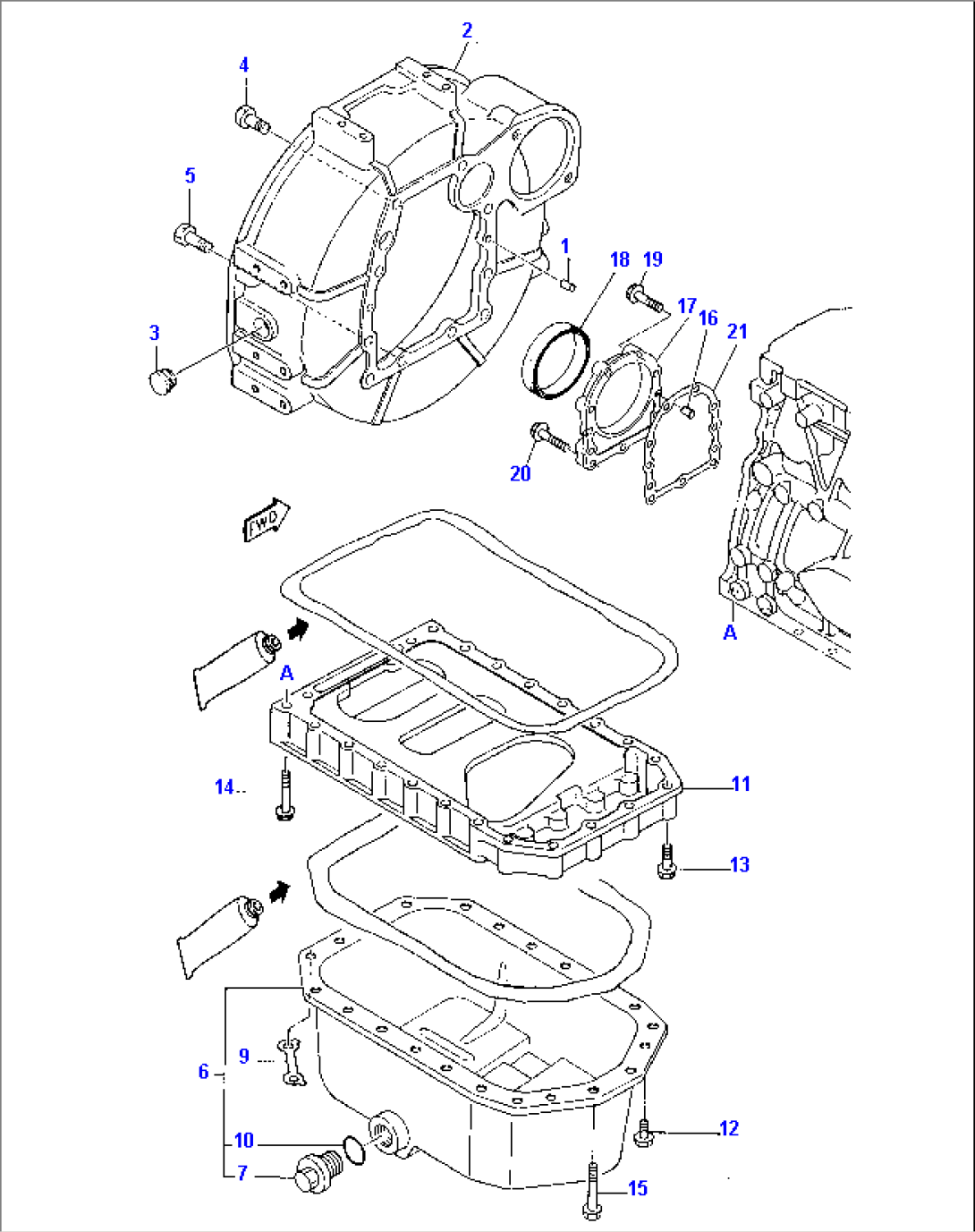 FLYWHEEL - LUBRICATING OIL SUMP