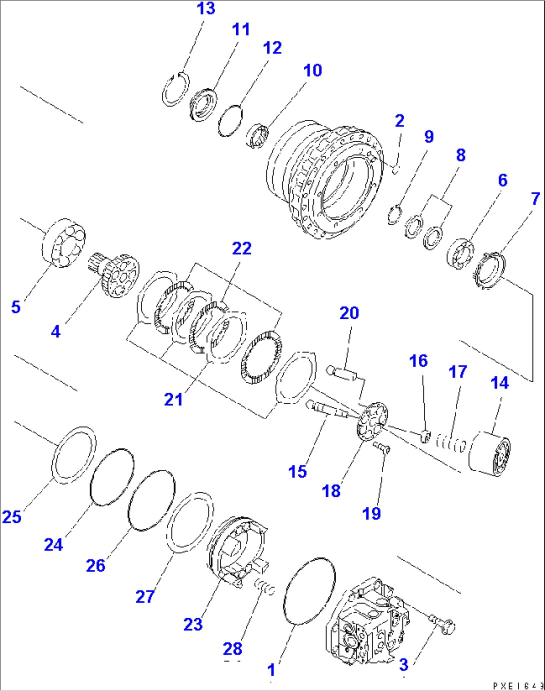 FINAL DRIVE (TRAVEL MOTOR) (2/3)