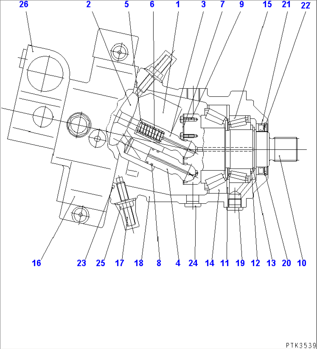 TRAVEL MOTOR (FRONT) (INNER PARTS) (1/2)