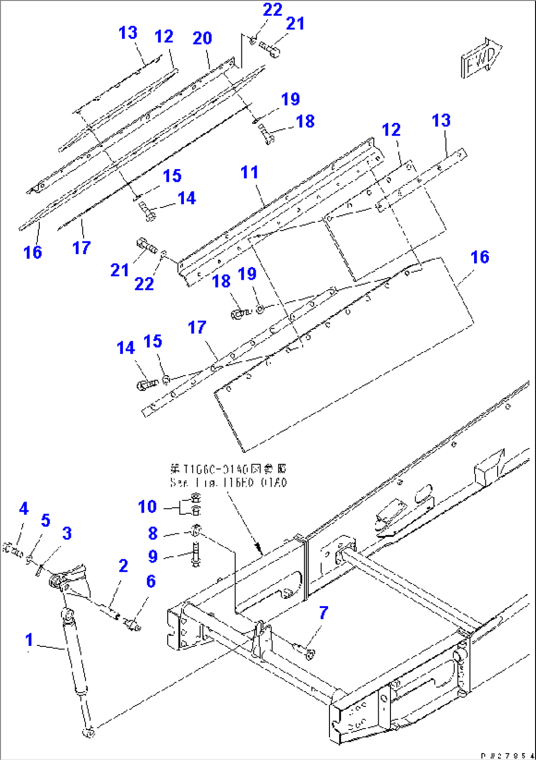 CONVEYOR BRACKET (CYLINDER AND CHUTE)