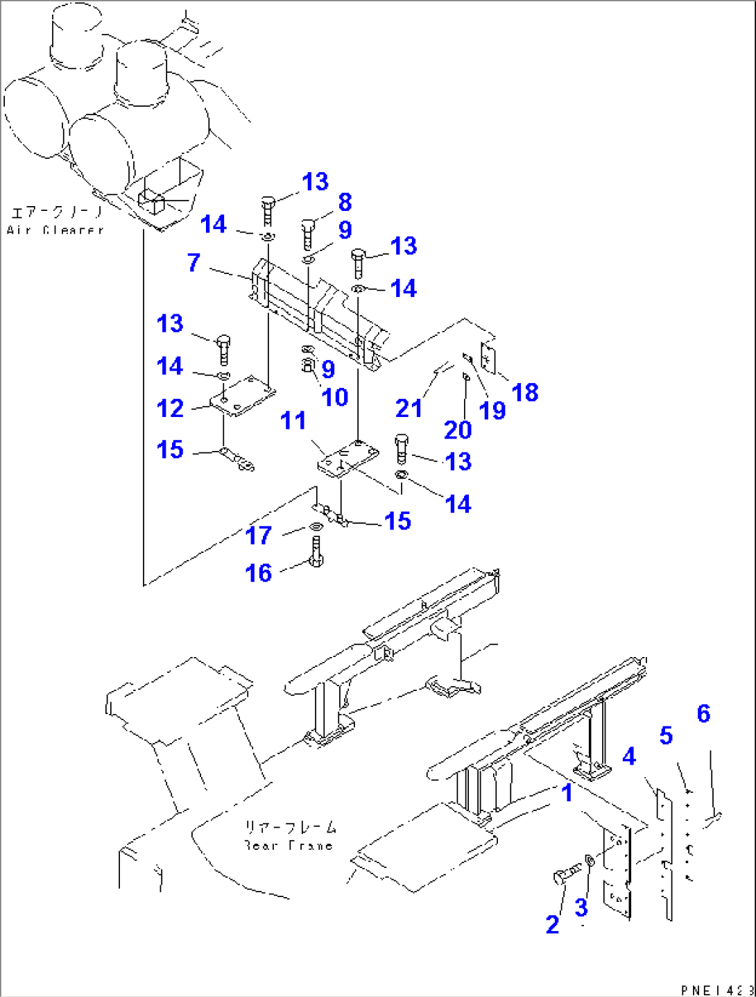 ENGINE SIDE COVER FRAME (2/2)(#10073-10080)