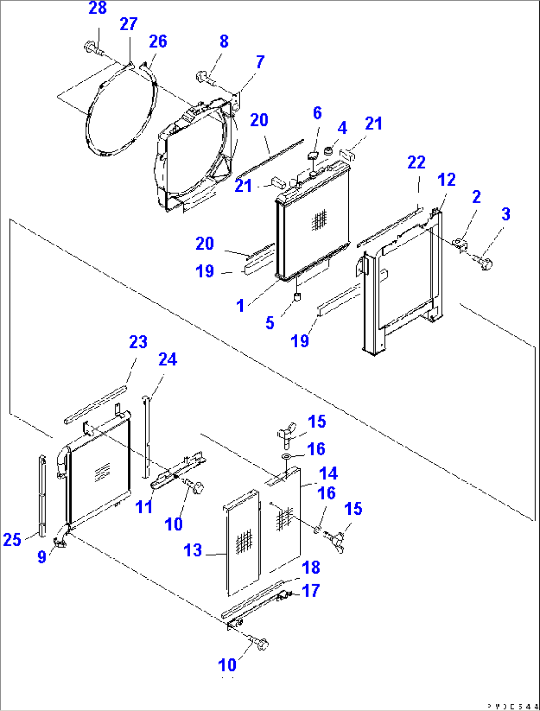 COOLING (RADIATOR AND OIL COOLER) (NET)(#4001-6500)
