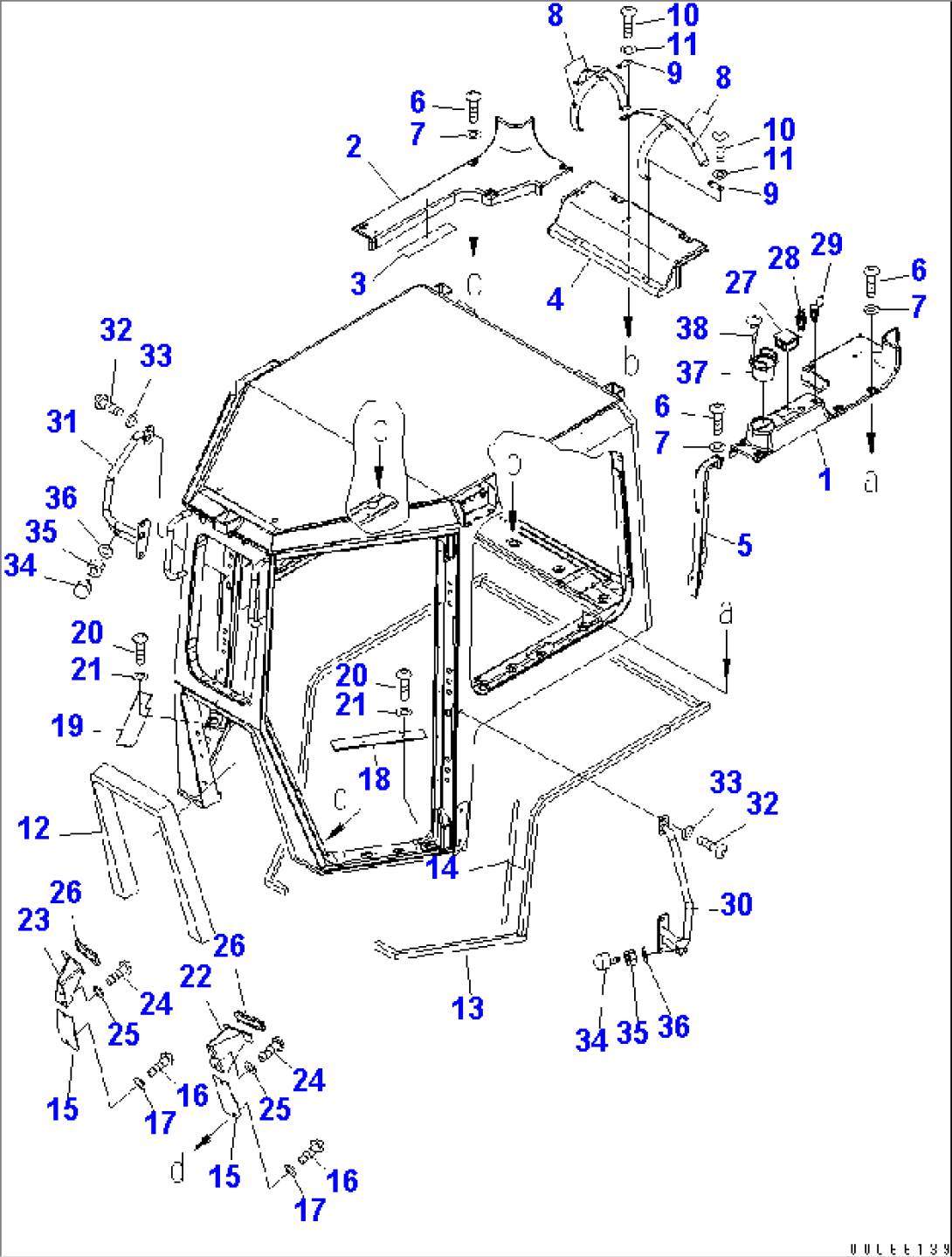 CAB (ENVELOPE PARTS) (1/2)(#1201-)