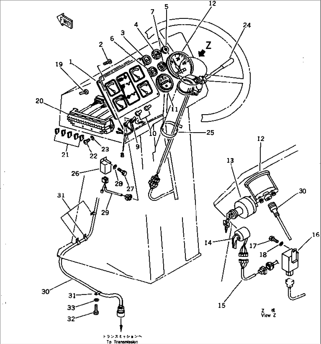 INSTRUMENT PANEL (TBG/ABE SPEC.)(#20001-)