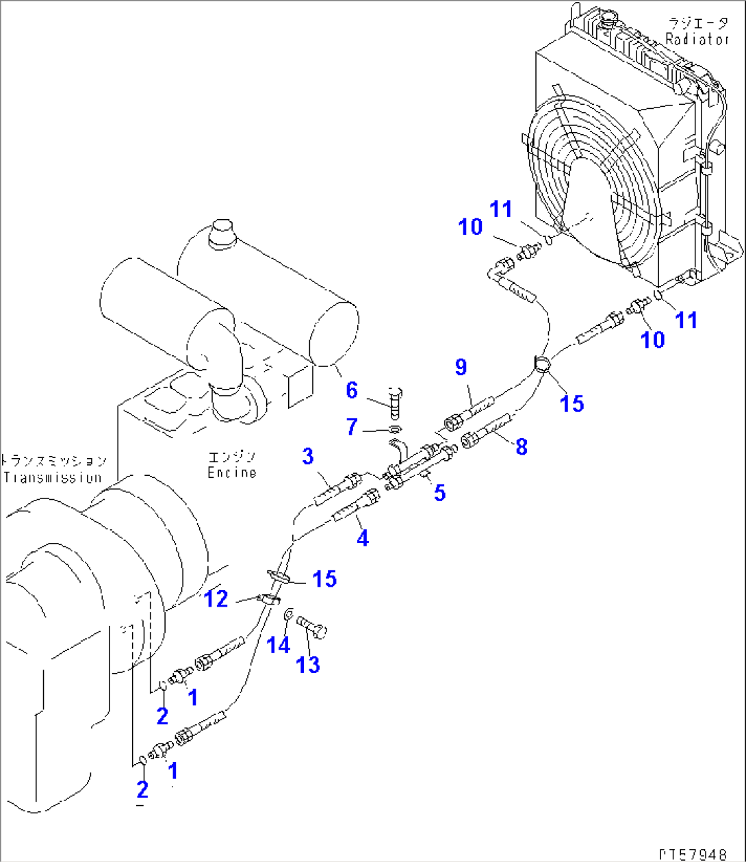 TRANSMISSION OIL COOLER PIPING