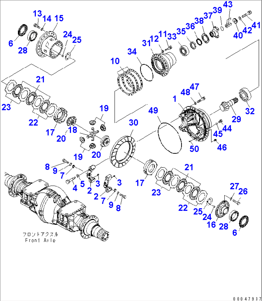 FRONT AXLE (DIFFERENTIAL ASS