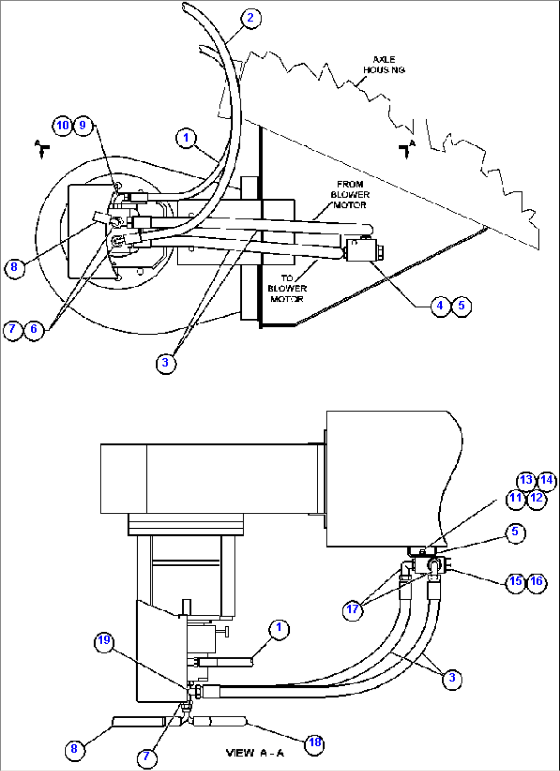 AUX. BLOWER PIPING - TROLLEY