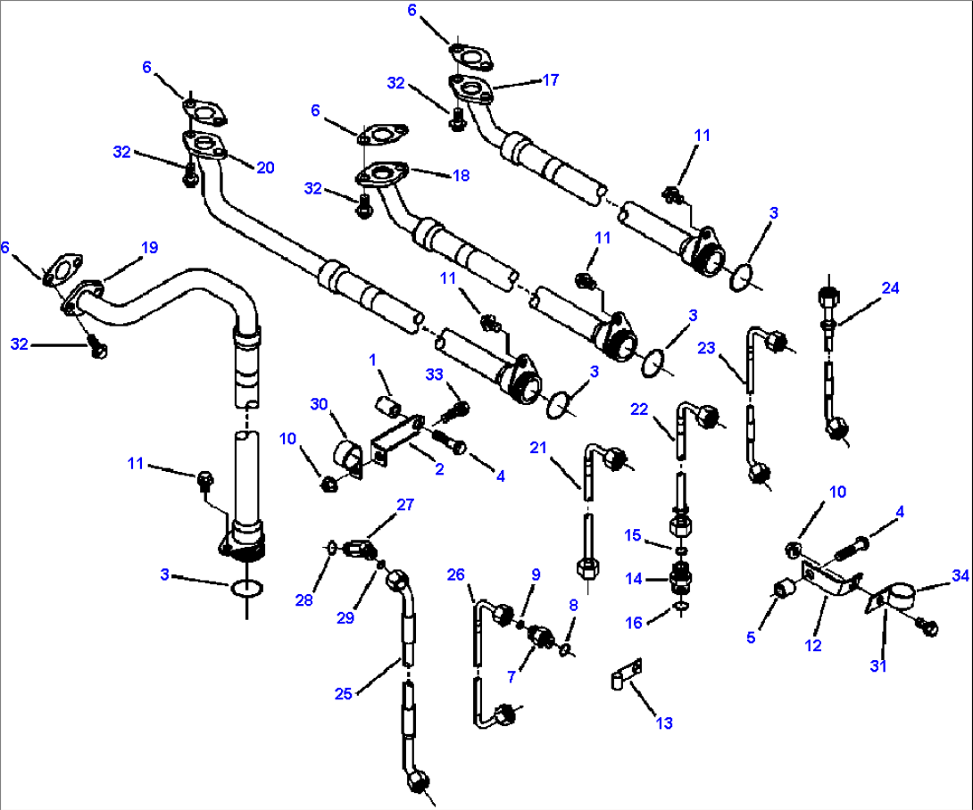 FIG. A1120-A9A3 TURBOCHARGER PLUMBING