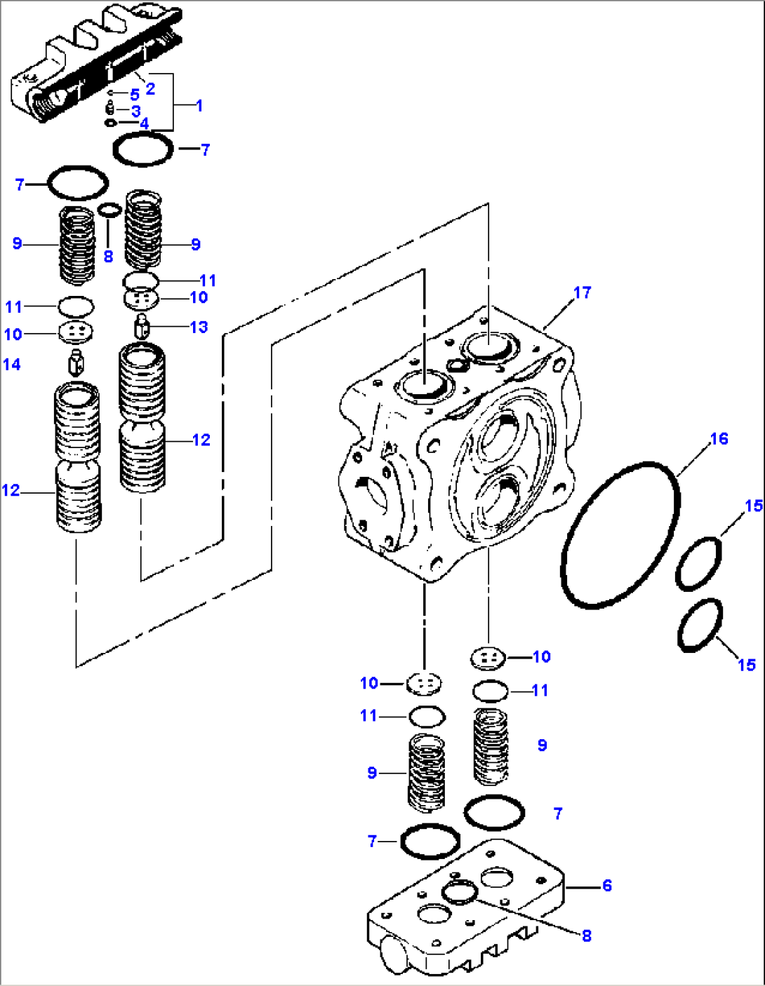 EQUIPMENT CONTROL VALVE BUCKET OR AUXILIARY SECTION