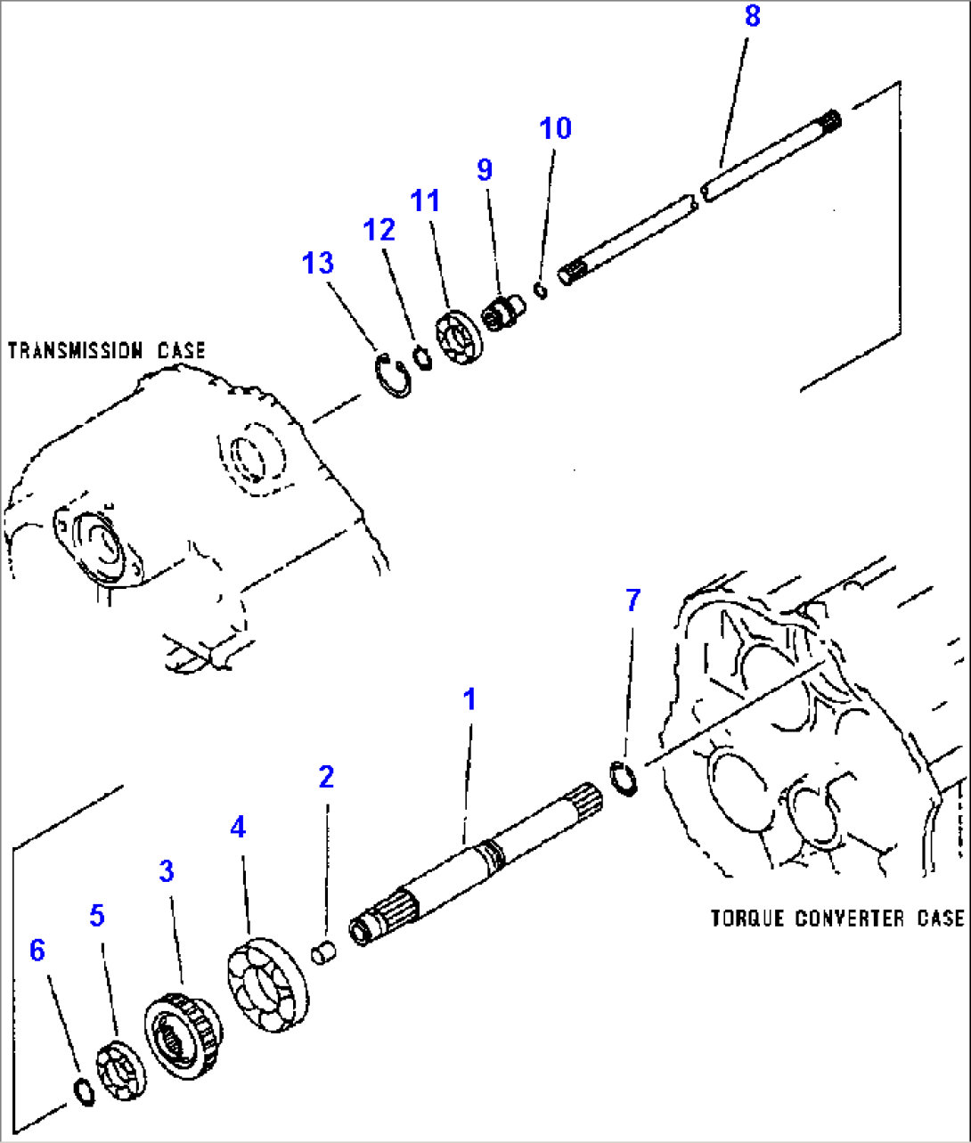 FIG. F4350-57A0 TRANSMISSION - INPUT SHAFT