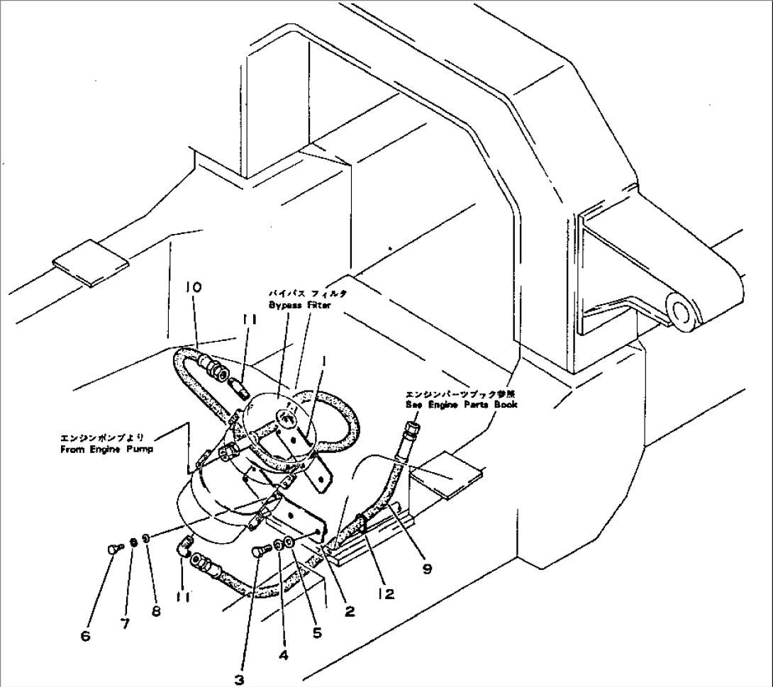 BYPASS FILTER PIPING AND MOUNT(#1005-1409)