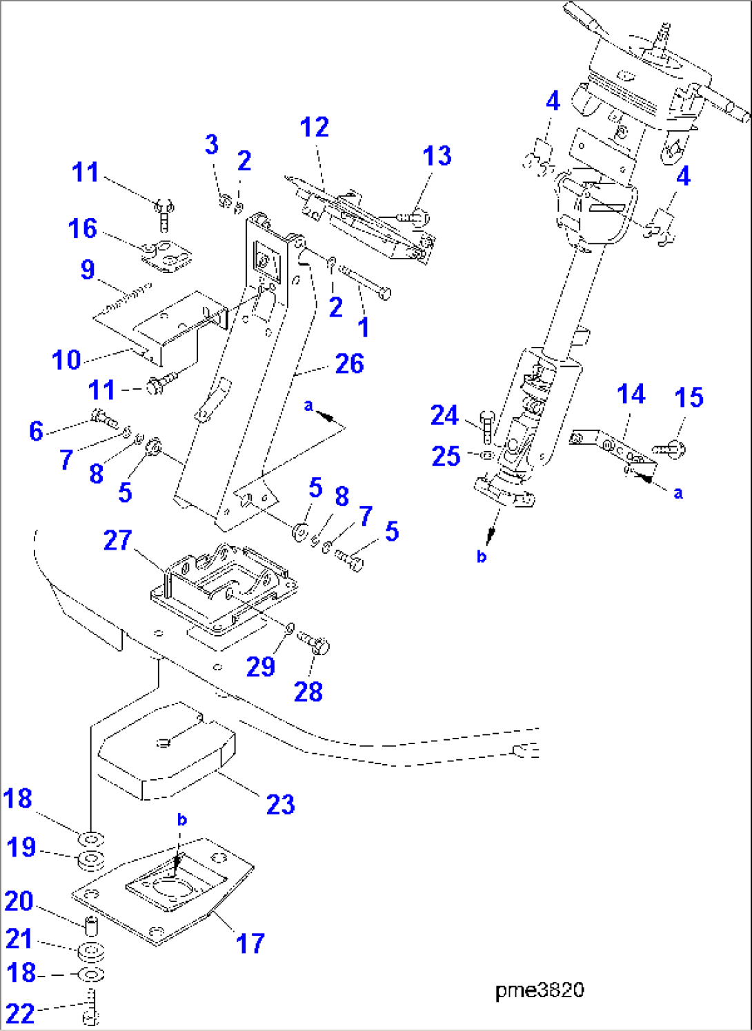 FLOOR SUB (STEERING WHEEL AND COLUMN SUPPORT AND MOUNTING PARTS)
