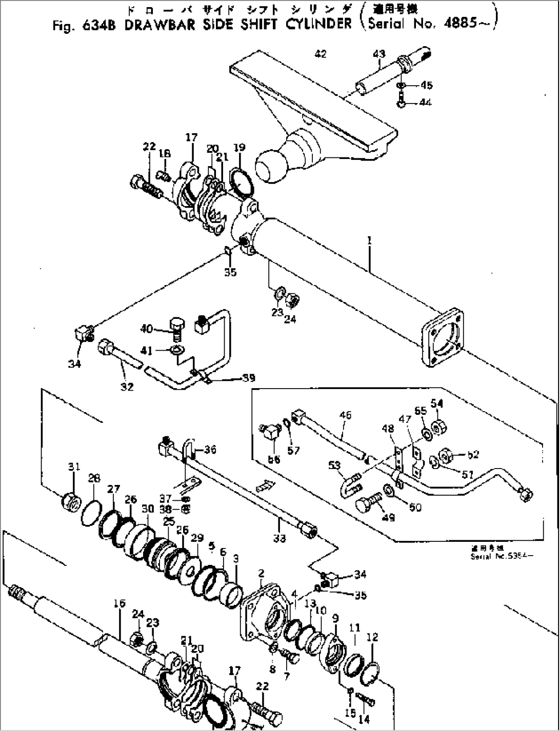 DRAWBAR SIDE SHIFT CYLINDER(#4885-)