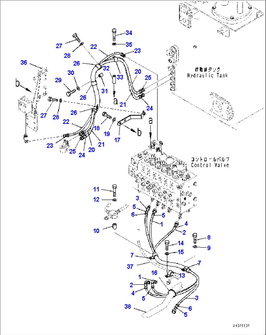 Proportional Pressure Control (PPC) Piping, (1/2) (#15481-)