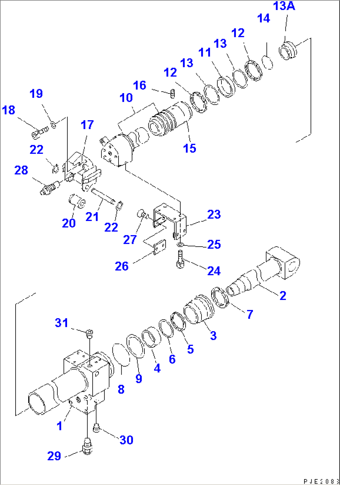 BOOM TELESCOPE CYLINDER (1/3) (1ST CYLINDER)