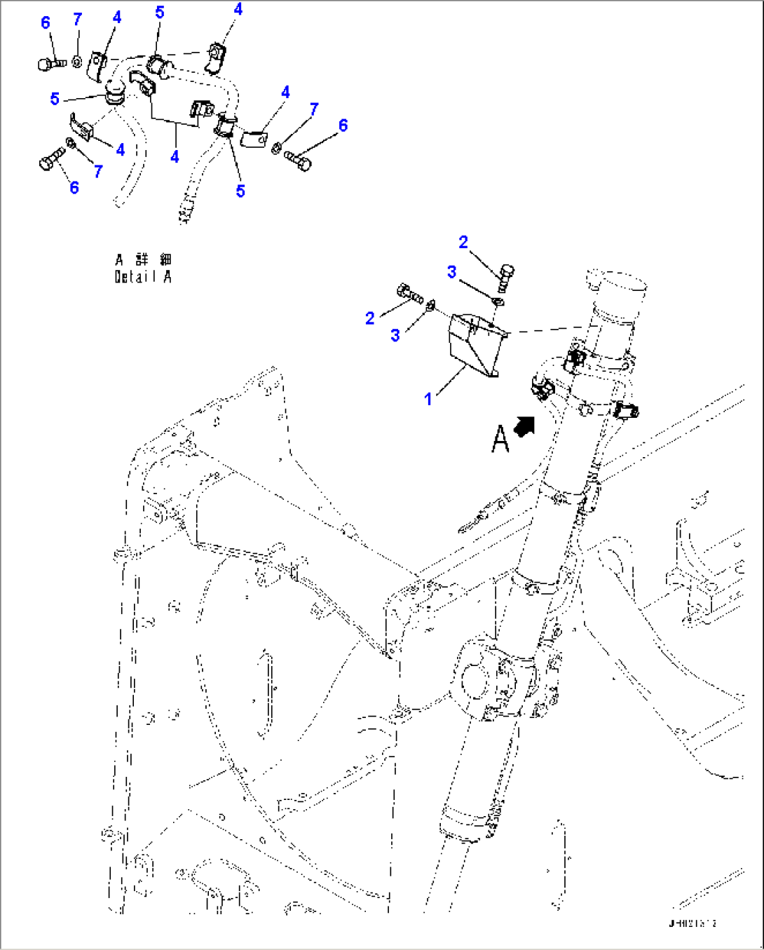 Blade Lift Cylinder, Cover (#100100-)