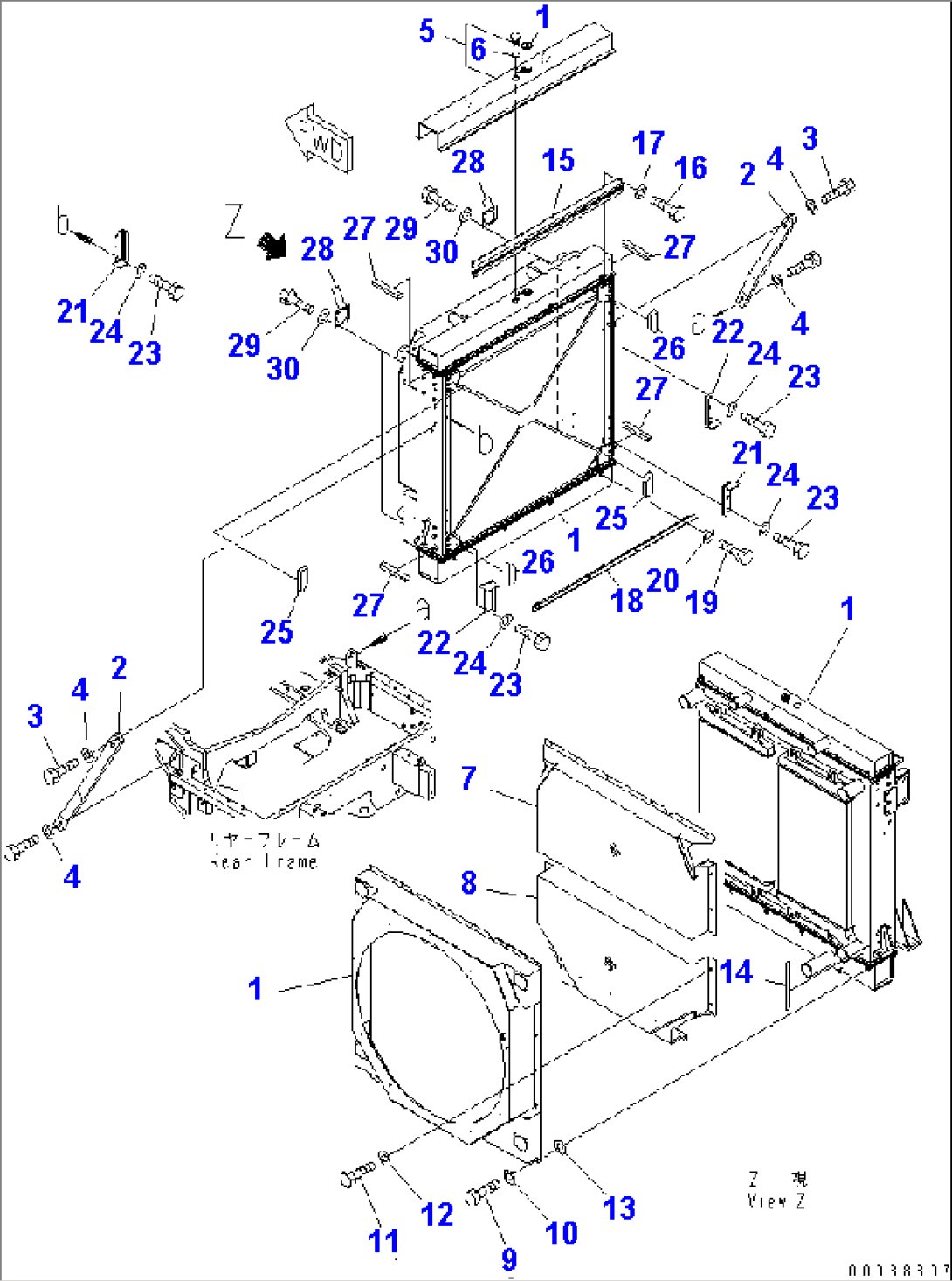 RADIATOR (RADIATOR AND MOUNTING PARTS) (SAND PROTECTION)(#60048-)