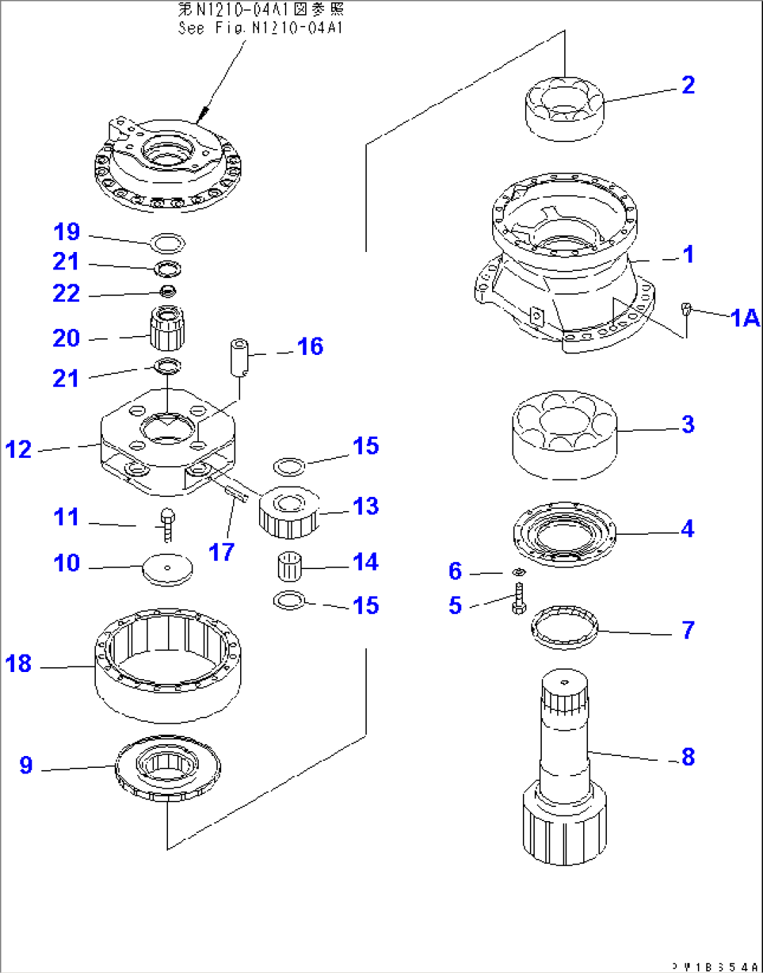 SWING MACHINERY (2ND CARRIER AND PINION) (REAR)(#11001-)
